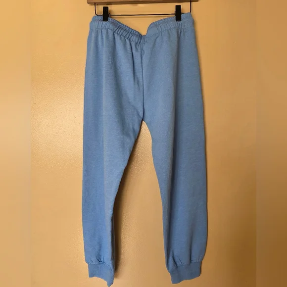 Legaci Block Island RI Baby Blue Joggers M Coastal Graphic Swratpants Athleisure - Picture 5 of 10